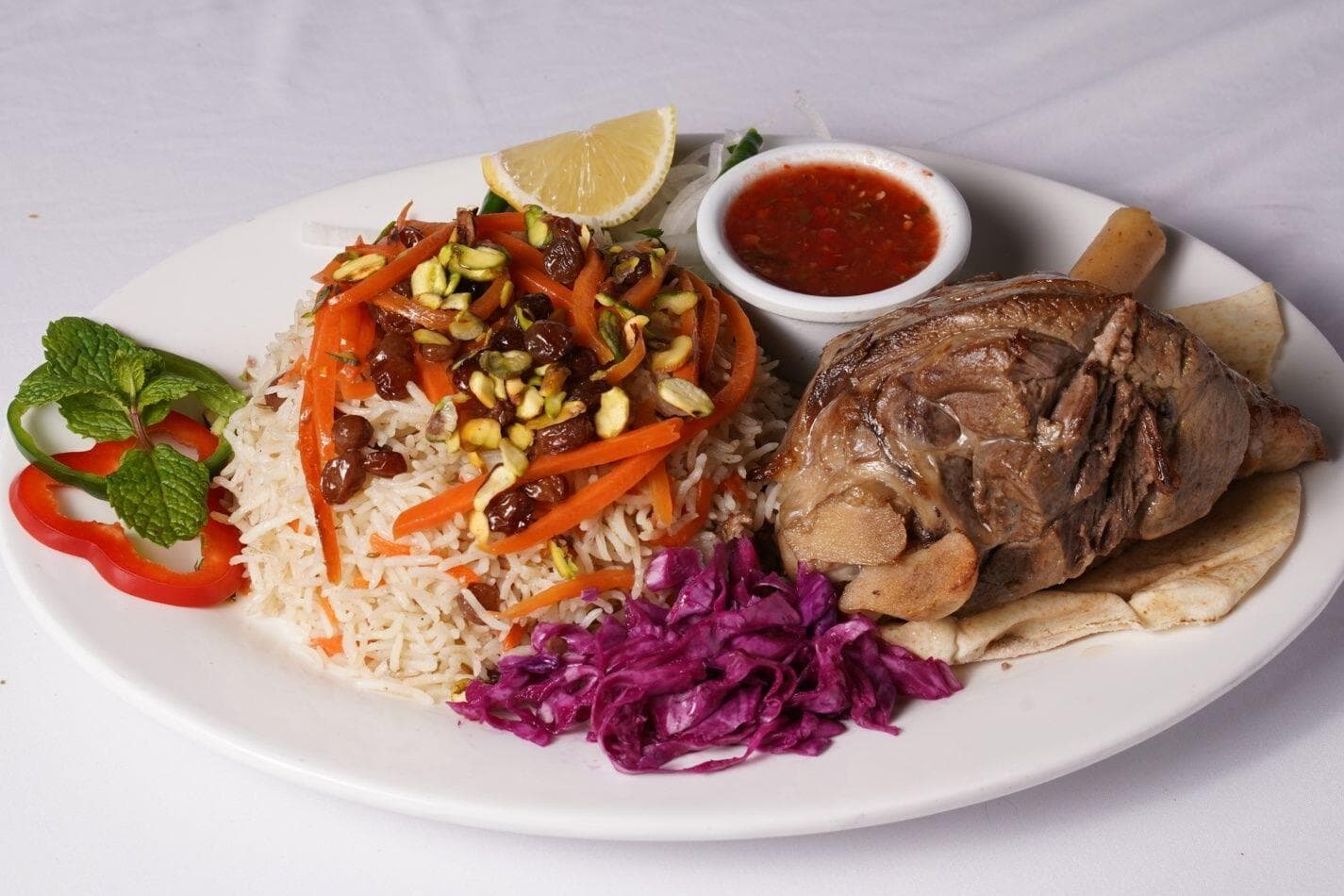 Lamb Shank Qabuli Rice